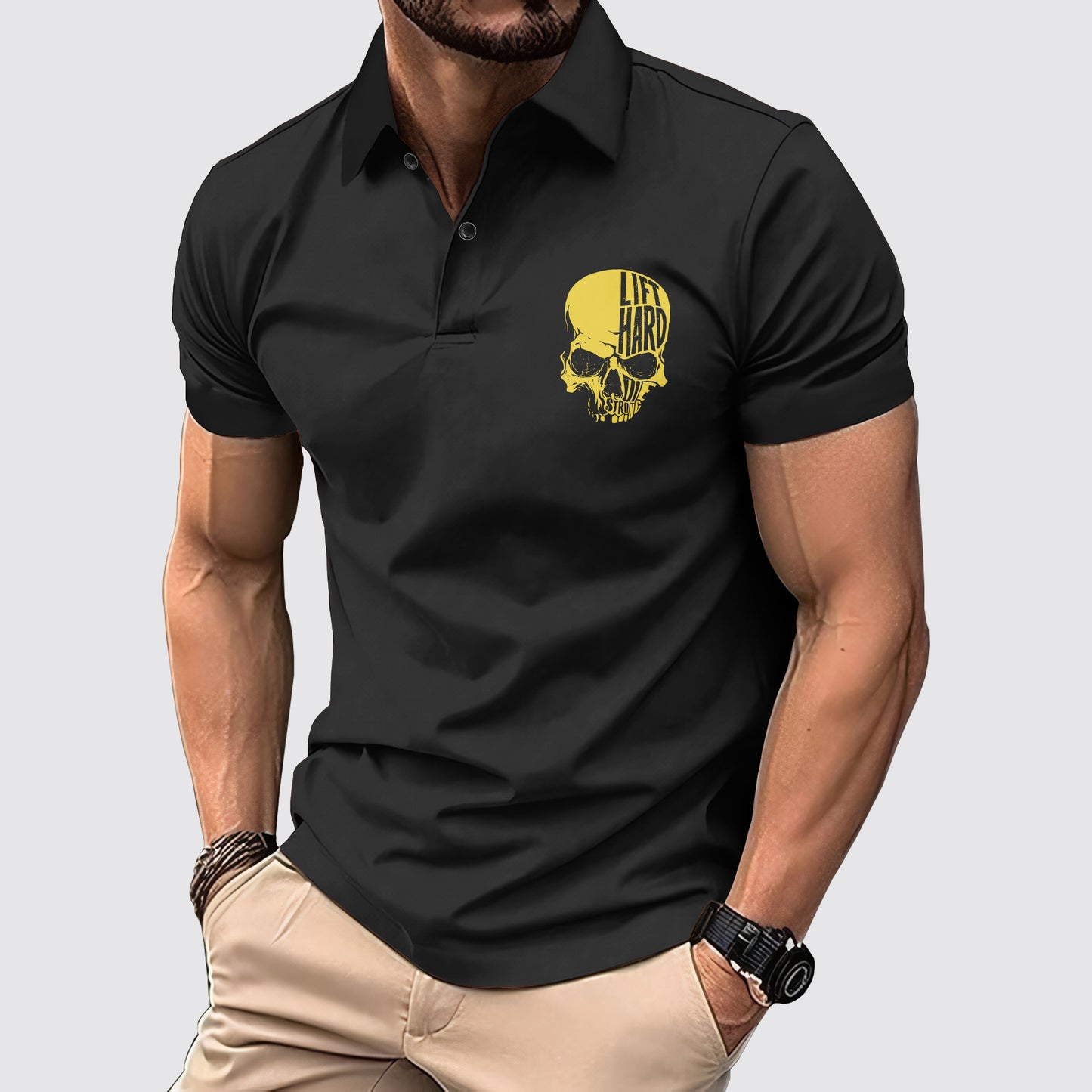 FlexFit Gym Polo Shirt: Performance & Style in Motion- AA01799