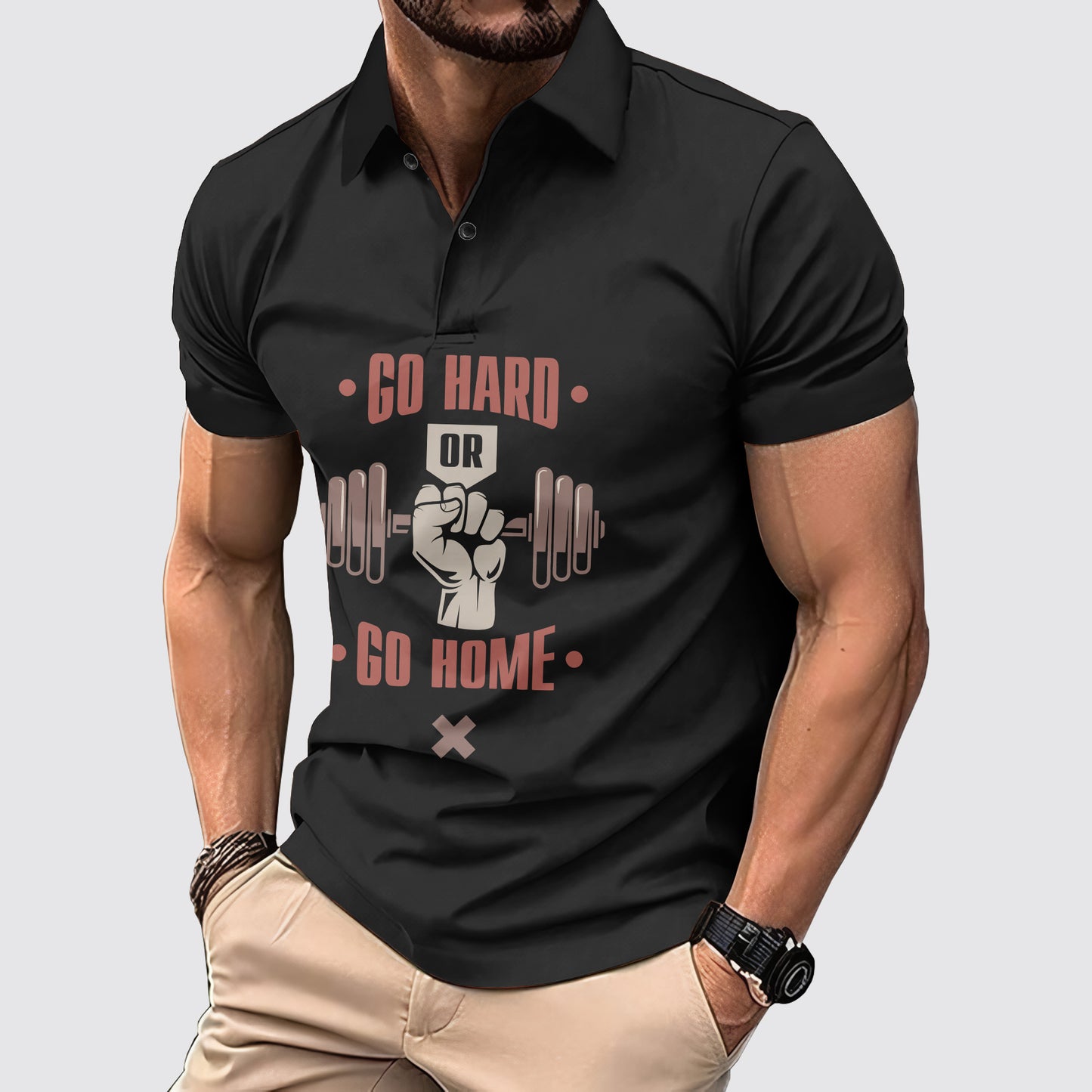 FlexFit Gym Polo Shirt: Performance & Style in Motion- AA02602