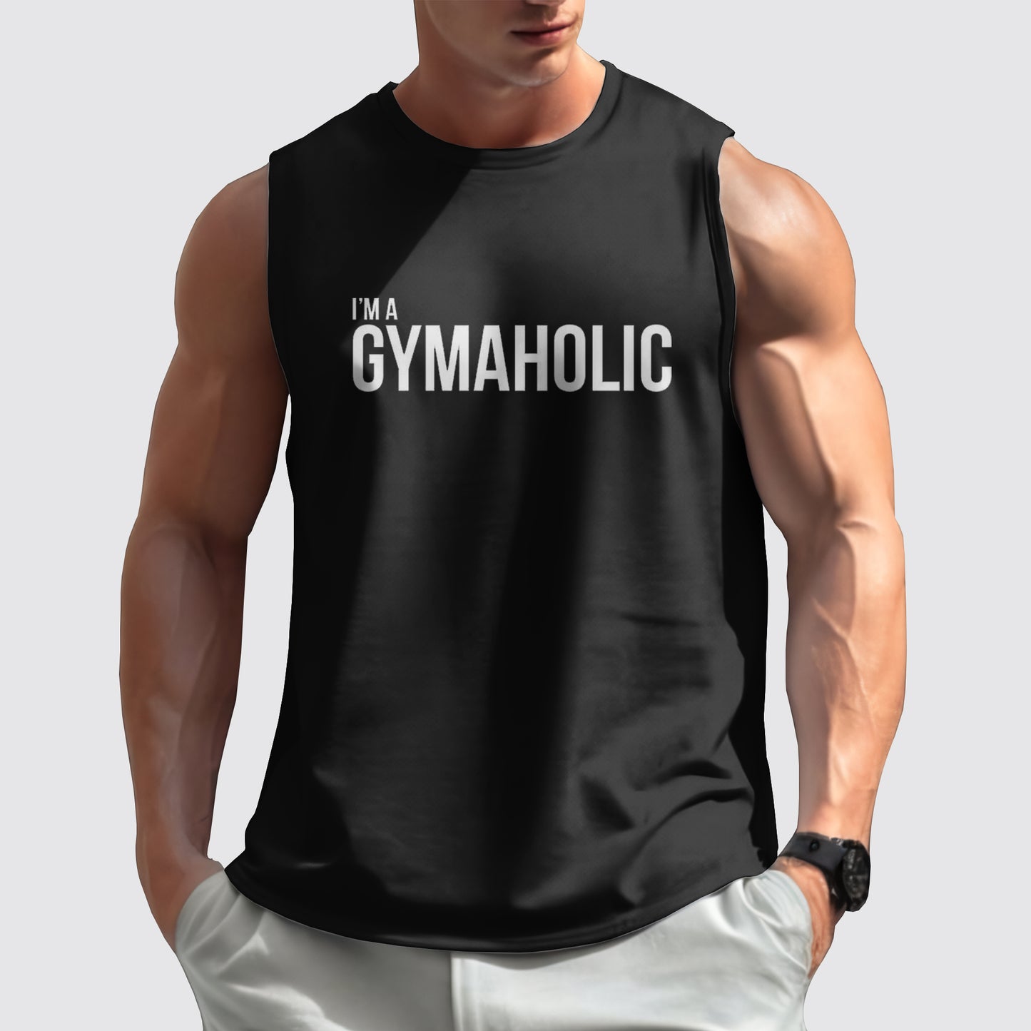 Gym-Ready Round Neck Tank Top- AA02779