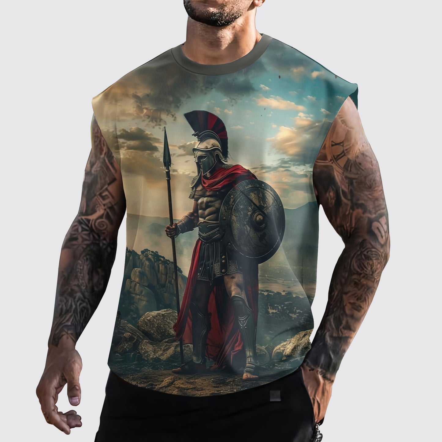 Warrior 3D Cut-Off Tank- AA05876