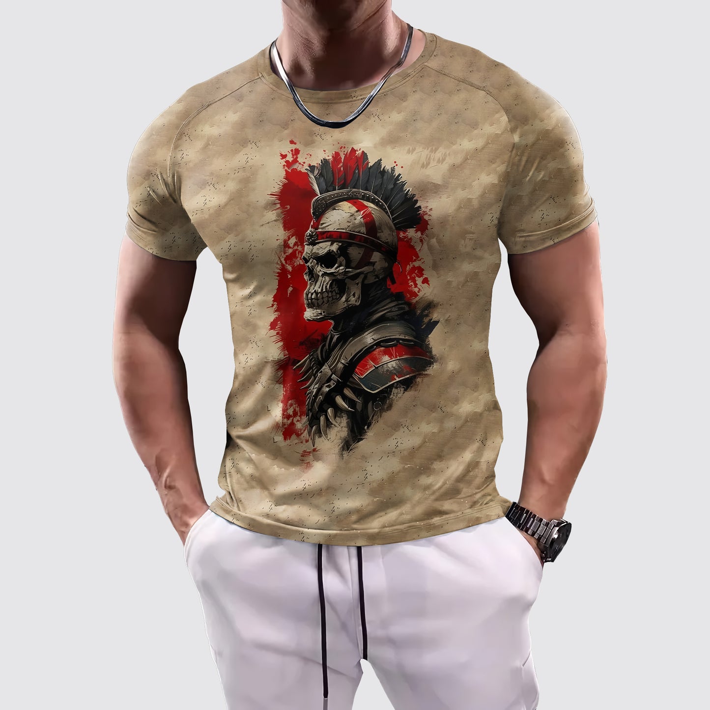 Skull 3D Tight-Fitting Tee- AA06035
