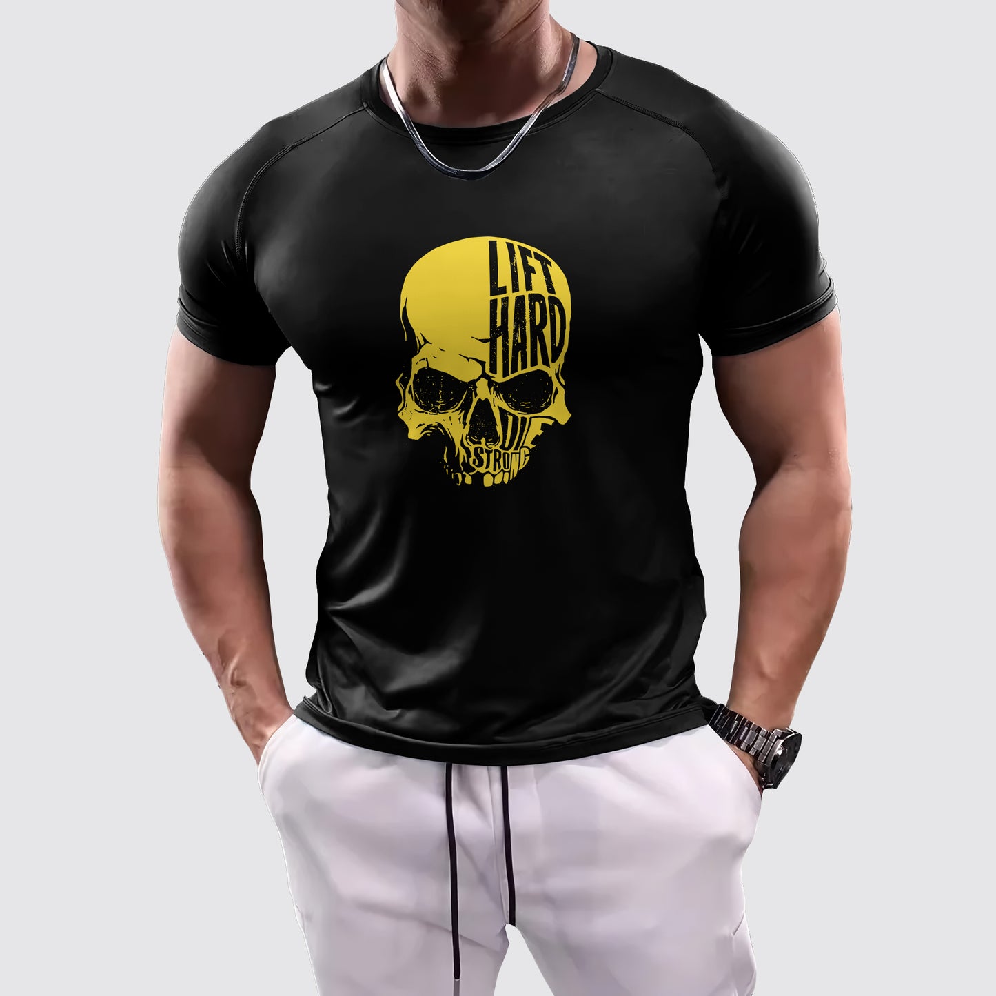 Skull 3D Tight-Fitting Tee- AA06036
