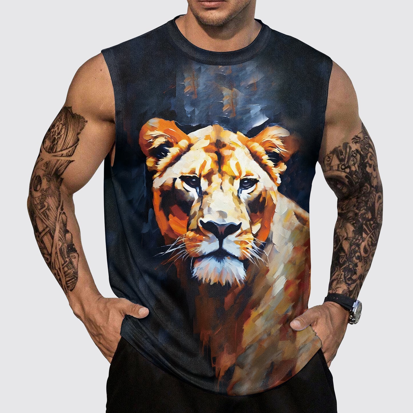 Savage Power Series Round Neck Tank Top- AA06081