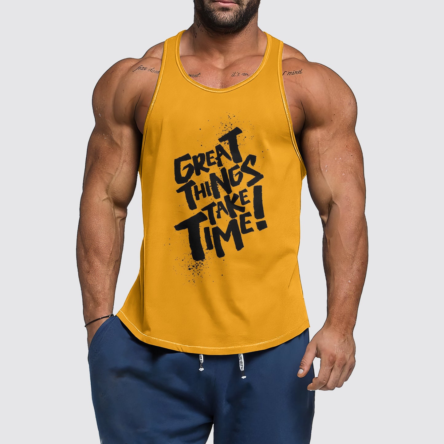 Ultimate Gym Tank Top for Men: Stay Cool and Comfy During Intense Workouts- AA06165