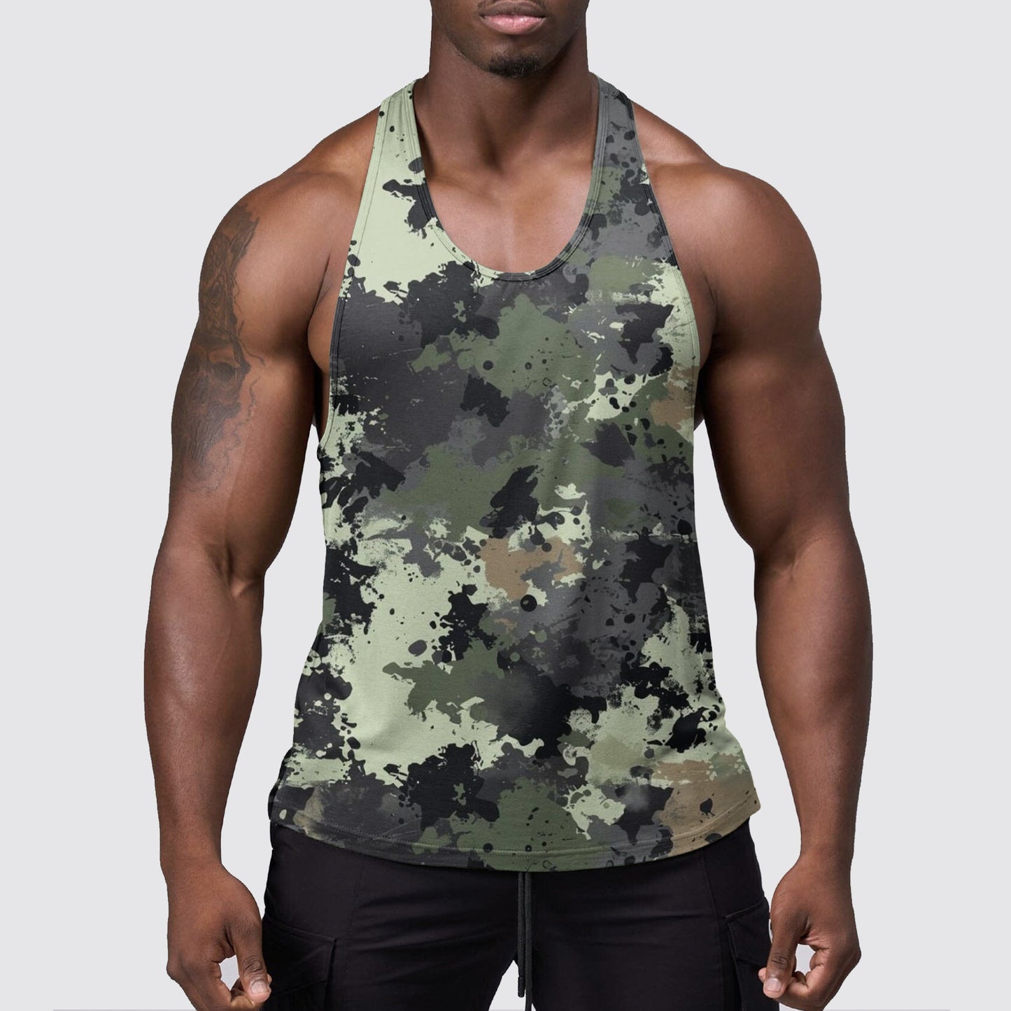 StealthFlex Camo Tank Top- Performance Fit for Bodybuilders- AA06348
