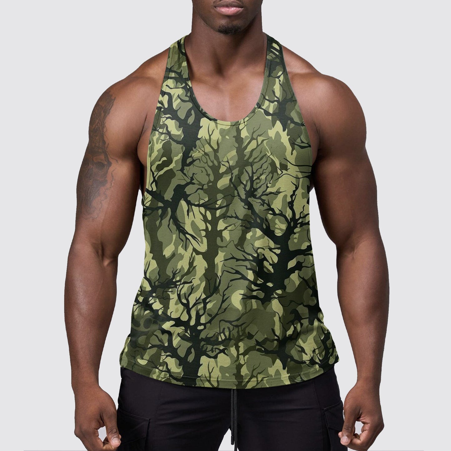 StealthFlex Camo Tank Top- Performance Fit for Bodybuilders- AA06353