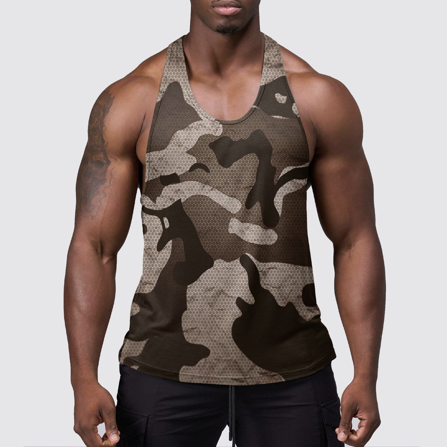 StealthFlex Camo Tank Top- Performance Fit for Bodybuilders- AA06362