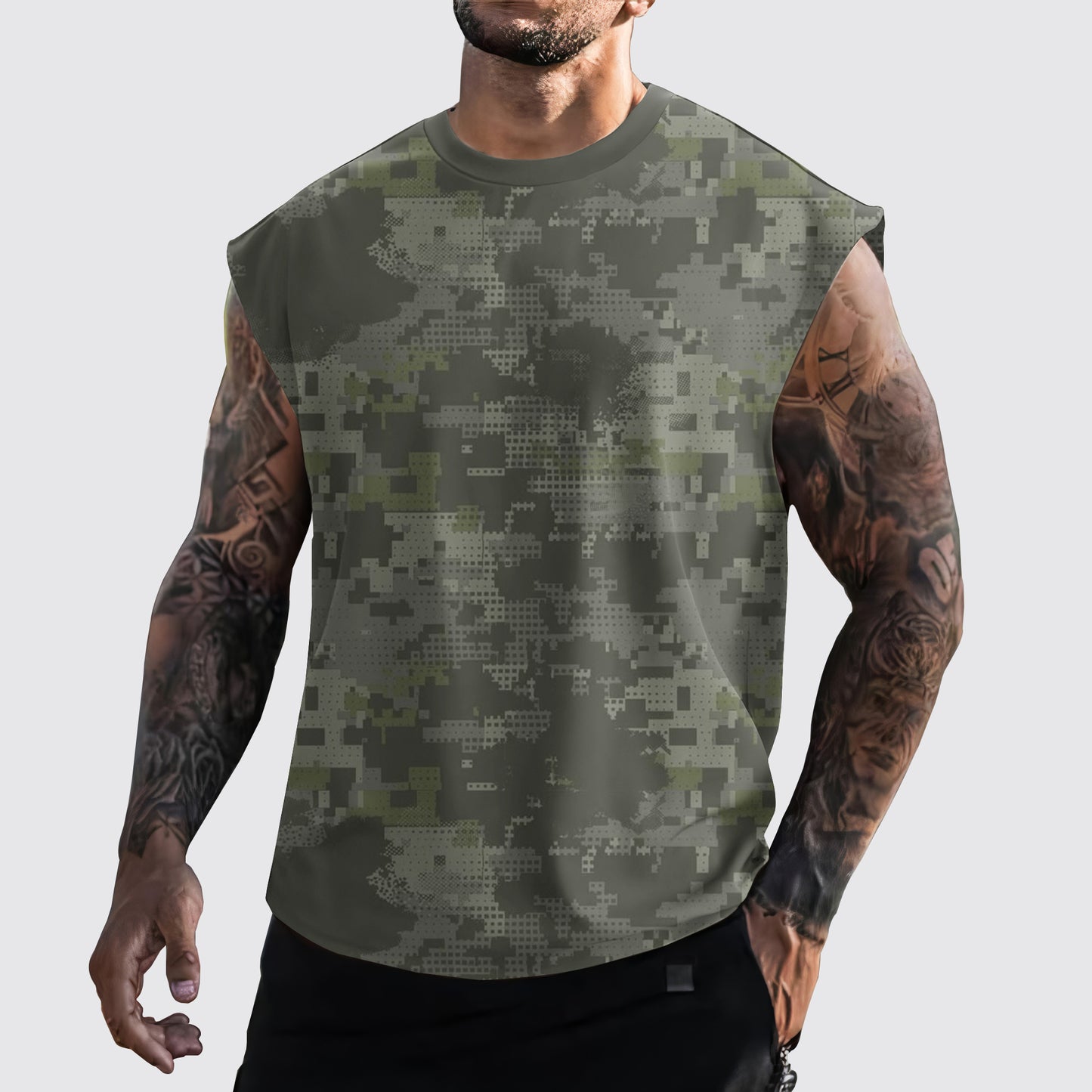 Urban Camo Cut-Off Tank- AA06444