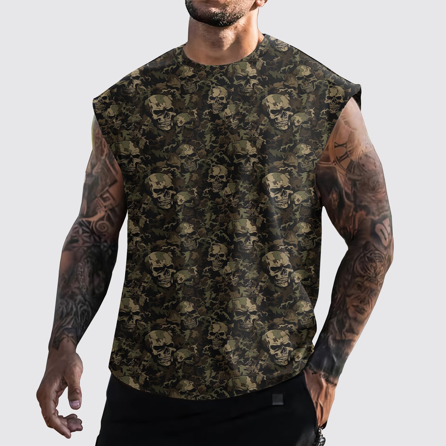 Urban Camo Cut-Off Tank- AA06454