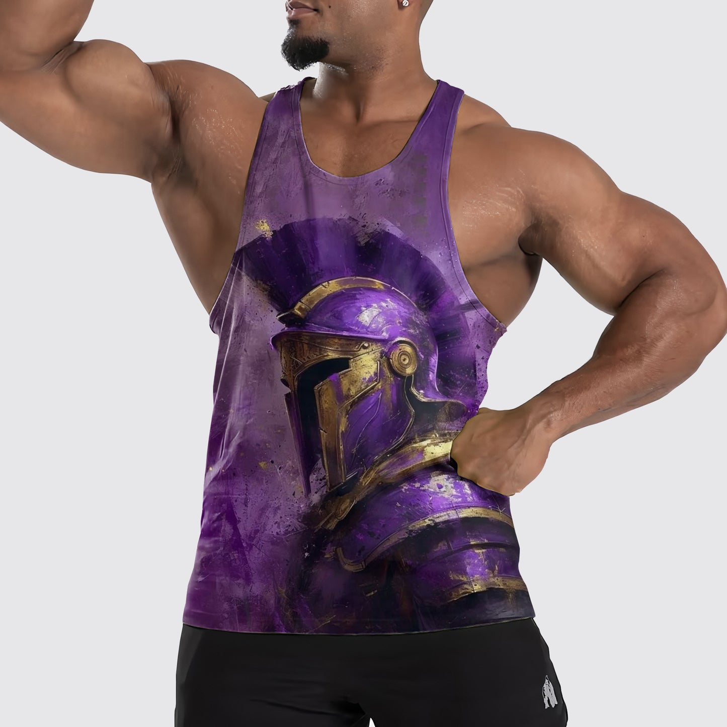 Warrior Spirit 3D Tank Top – Fierce Battle Artwork for Gym Warriors- AA06462