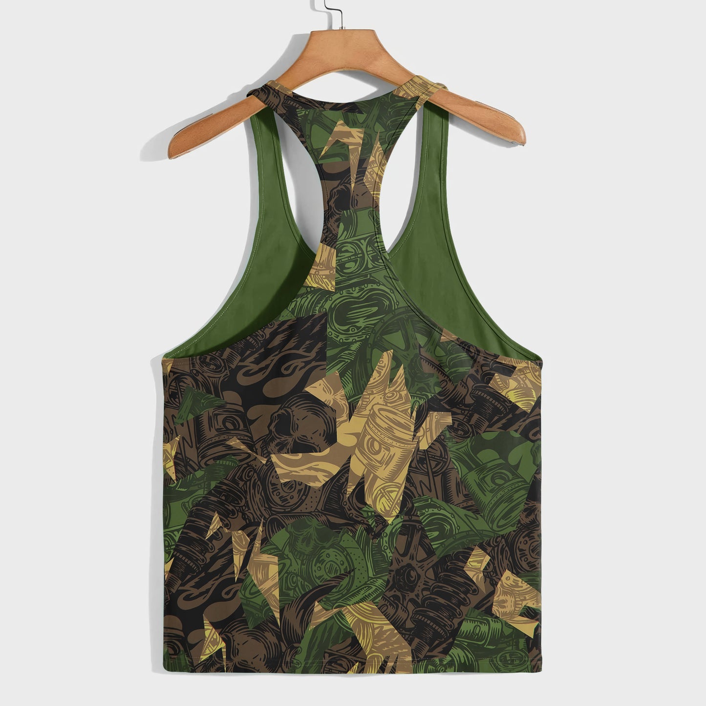 Camo Racerback Tank Top – Tactical Strength for Bodybuilders- AA07091