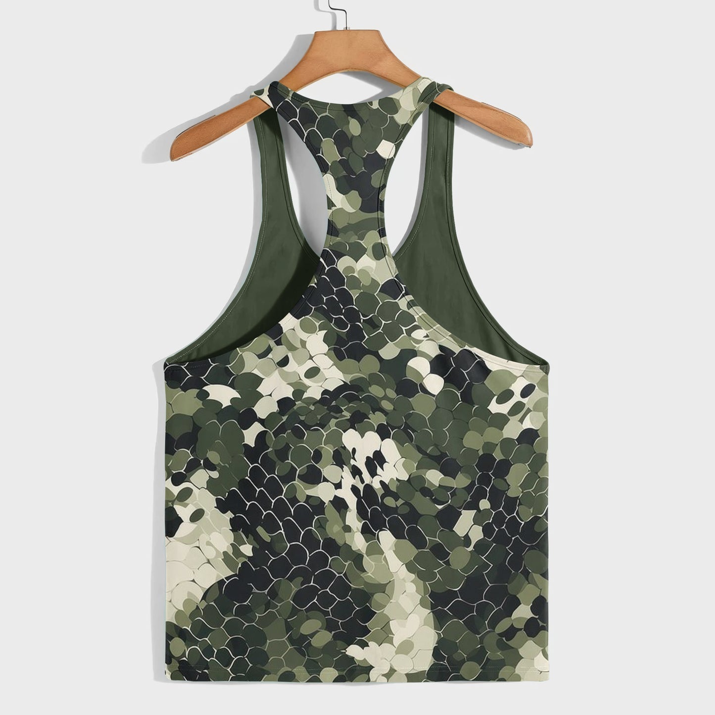 Camo Racerback Tank Top – Tactical Strength for Bodybuilders- AA07574