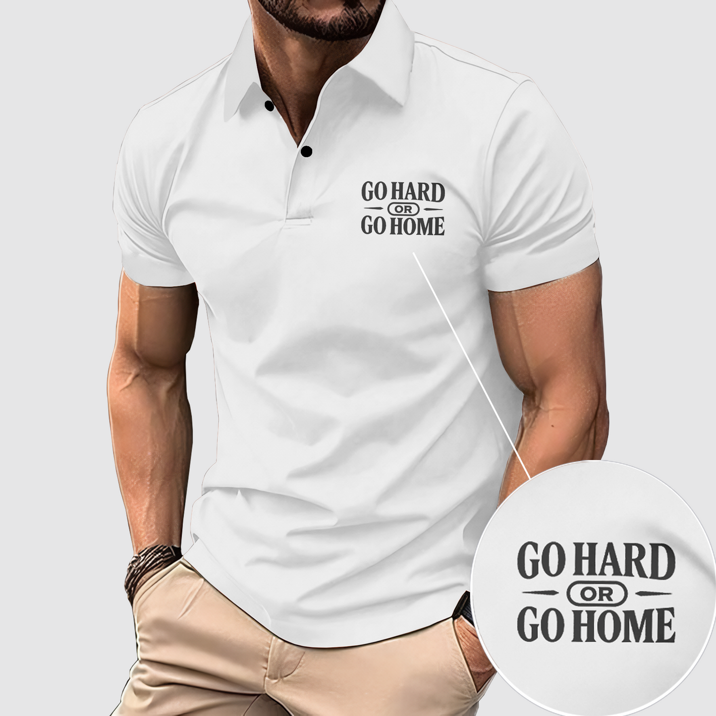 FlexFit Gym Polo Shirt: Performance & Style in Motion- AA07766