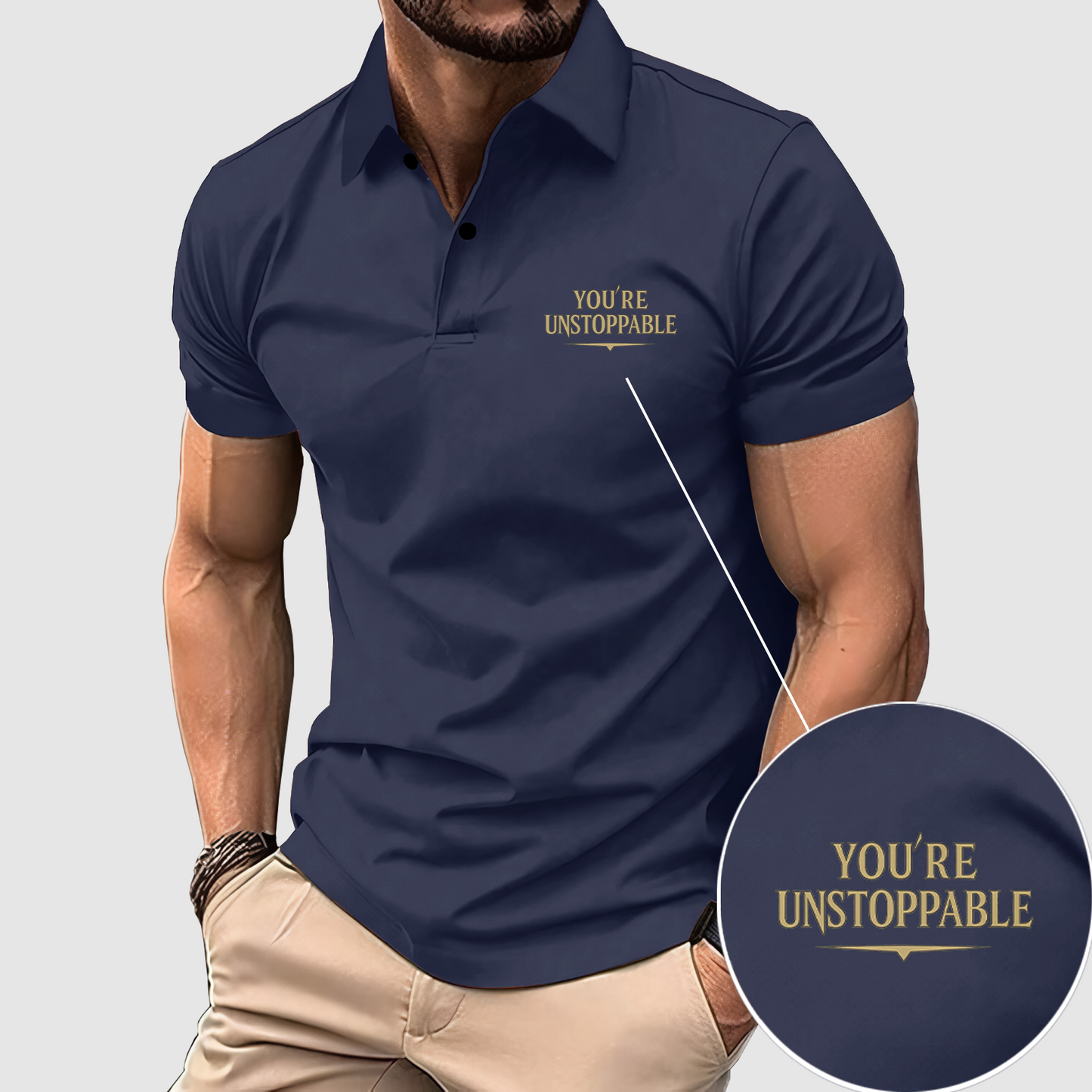FlexFit Gym Polo Shirt: Performance & Style in Motion- AA07791