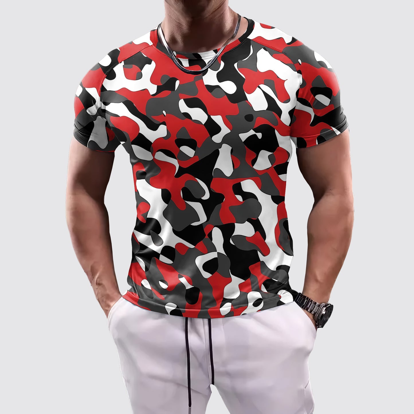 Camo Tight-Fitting Tee- AA07804