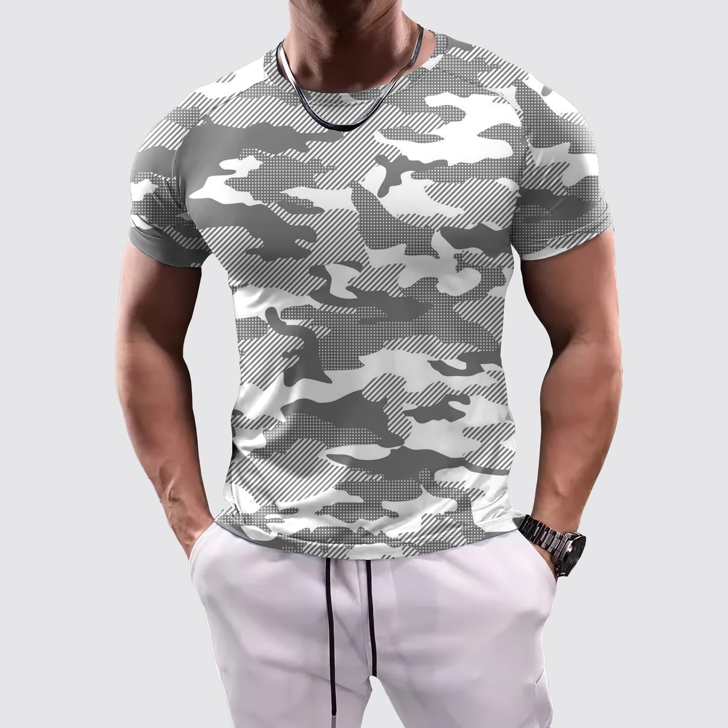 Camo Tight-Fitting Tee- AA07811