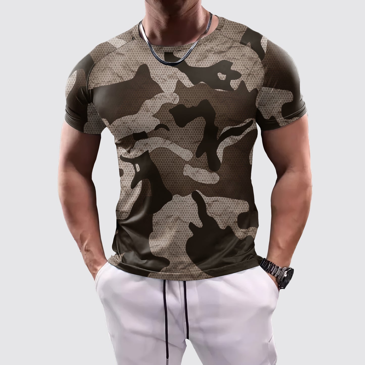 Camo Tight-Fitting Tee- AA07812