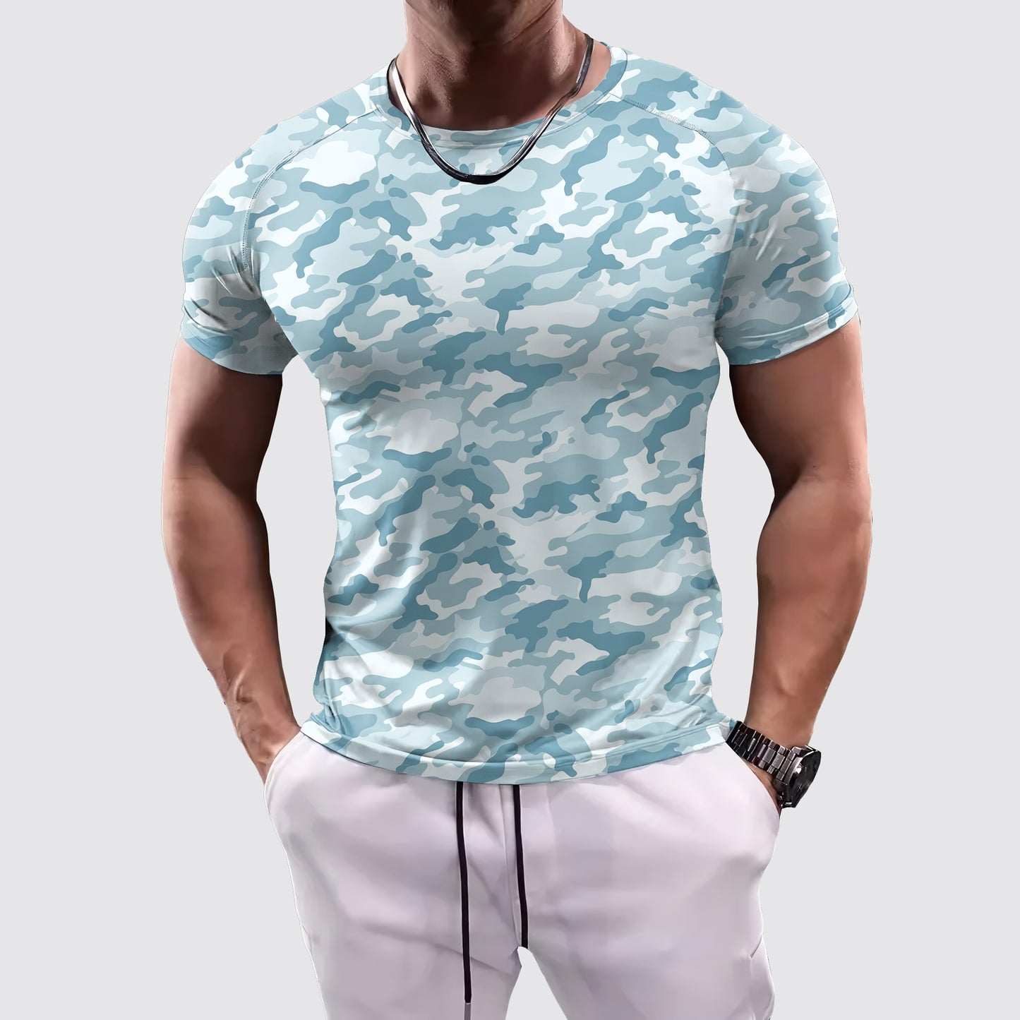 Camo Tight-Fitting Tee- AA07814