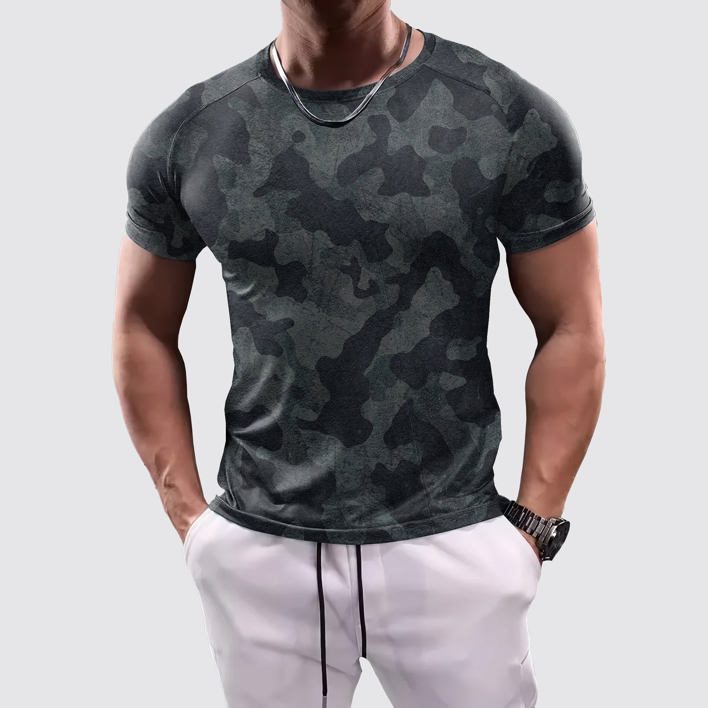Camo Tight-Fitting Tee- AA07816