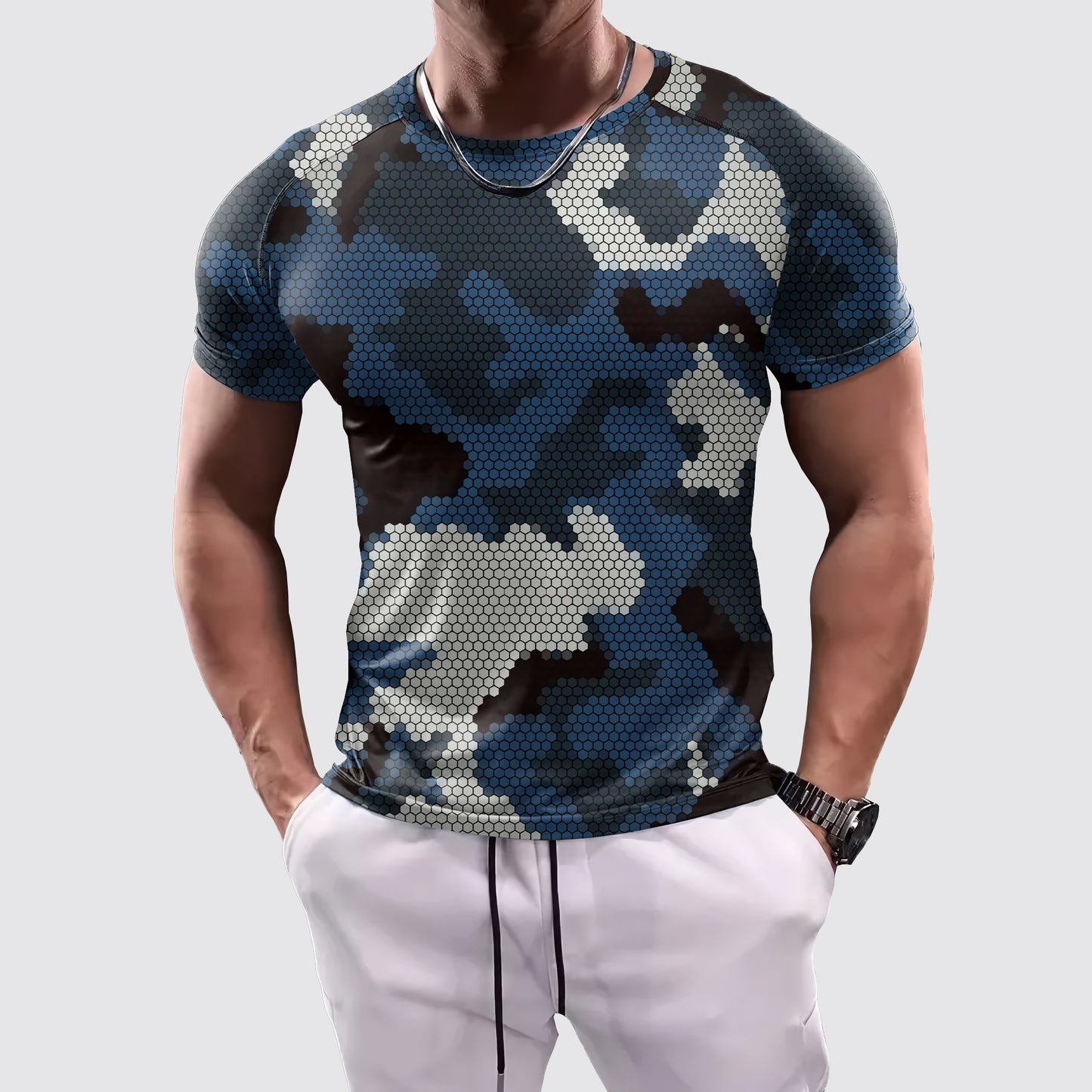 Camo Tight-Fitting Tee- AA07818