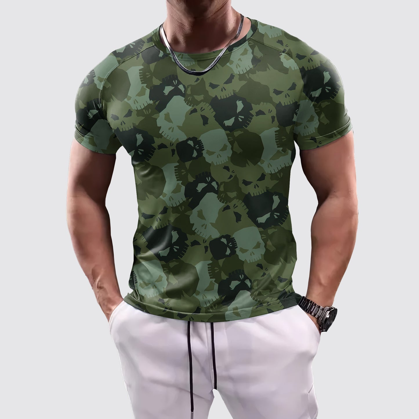 Camo Tight-Fitting Tee- AA07824