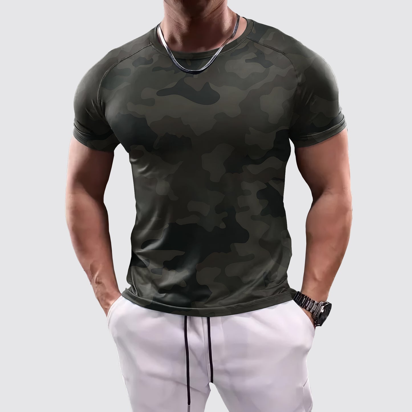 Camo Tight-Fitting Tee- AA07830