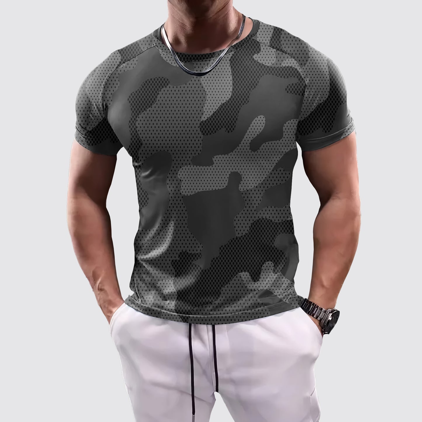 Camo Tight-Fitting Tee- AA07834