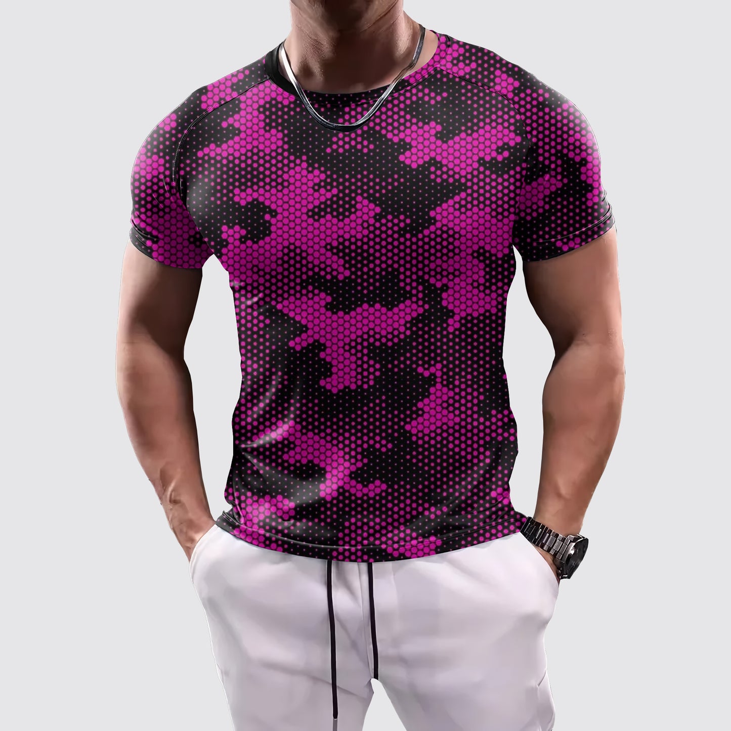 Camo Tight-Fitting Tee- AA07835