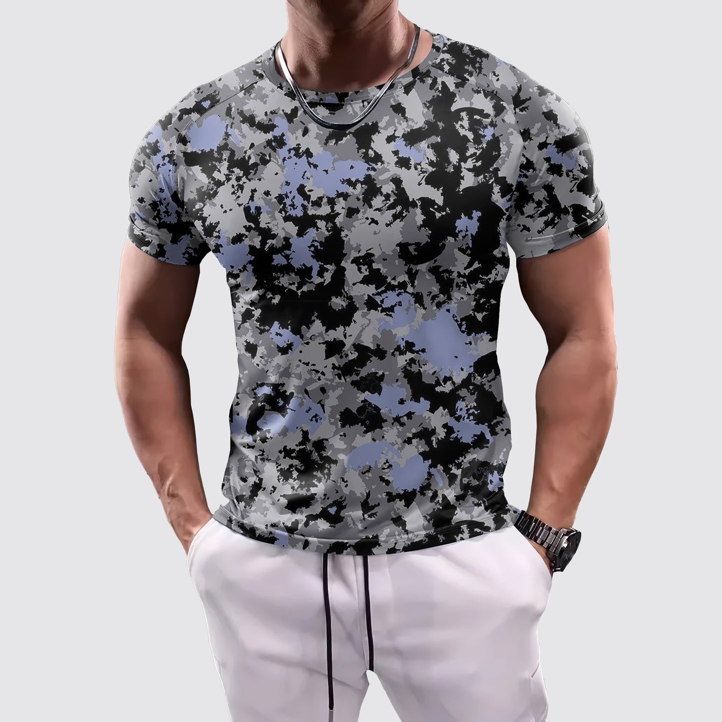 Camo Tight-Fitting Tee- AA07842