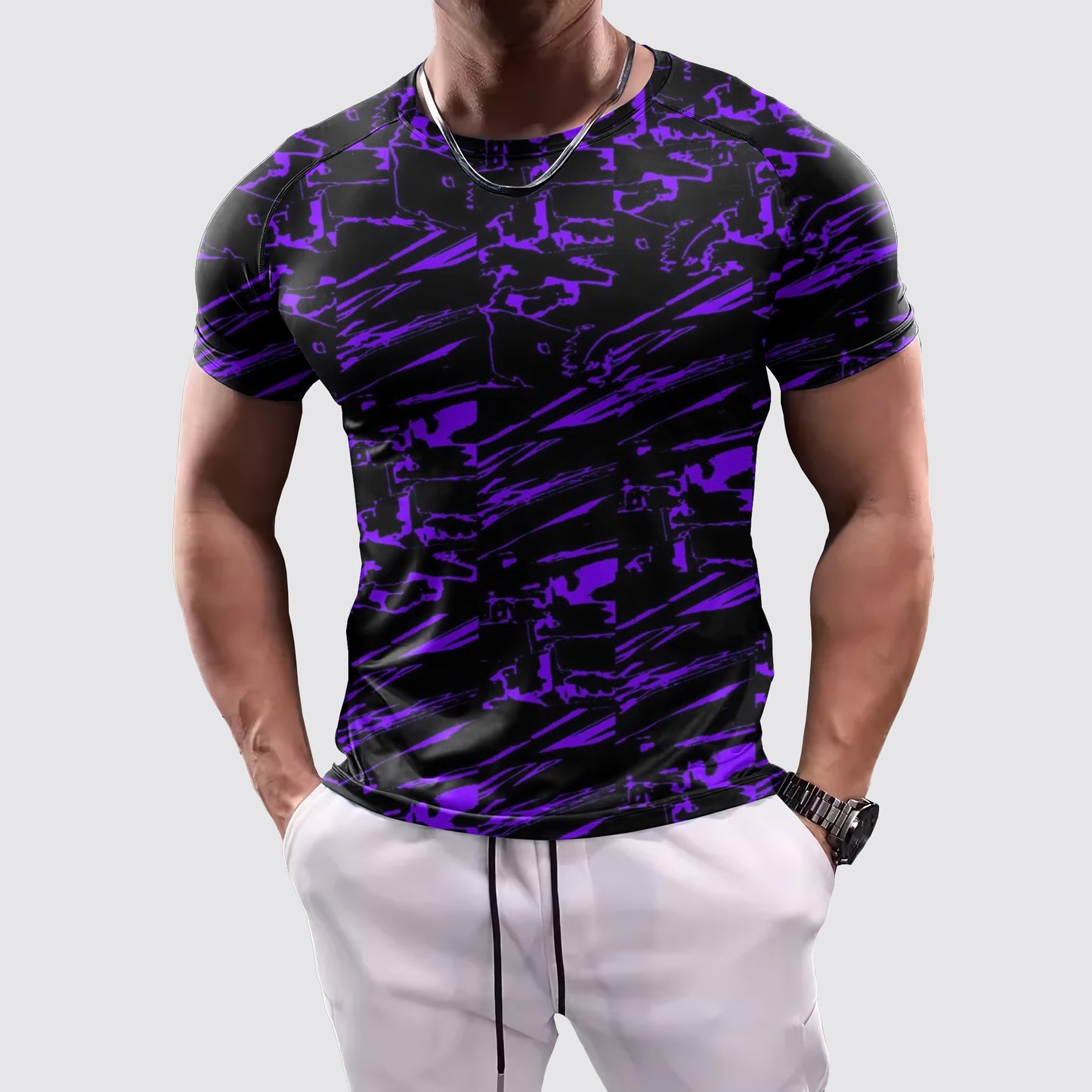 Camo Tight-Fitting Tee- AA07845