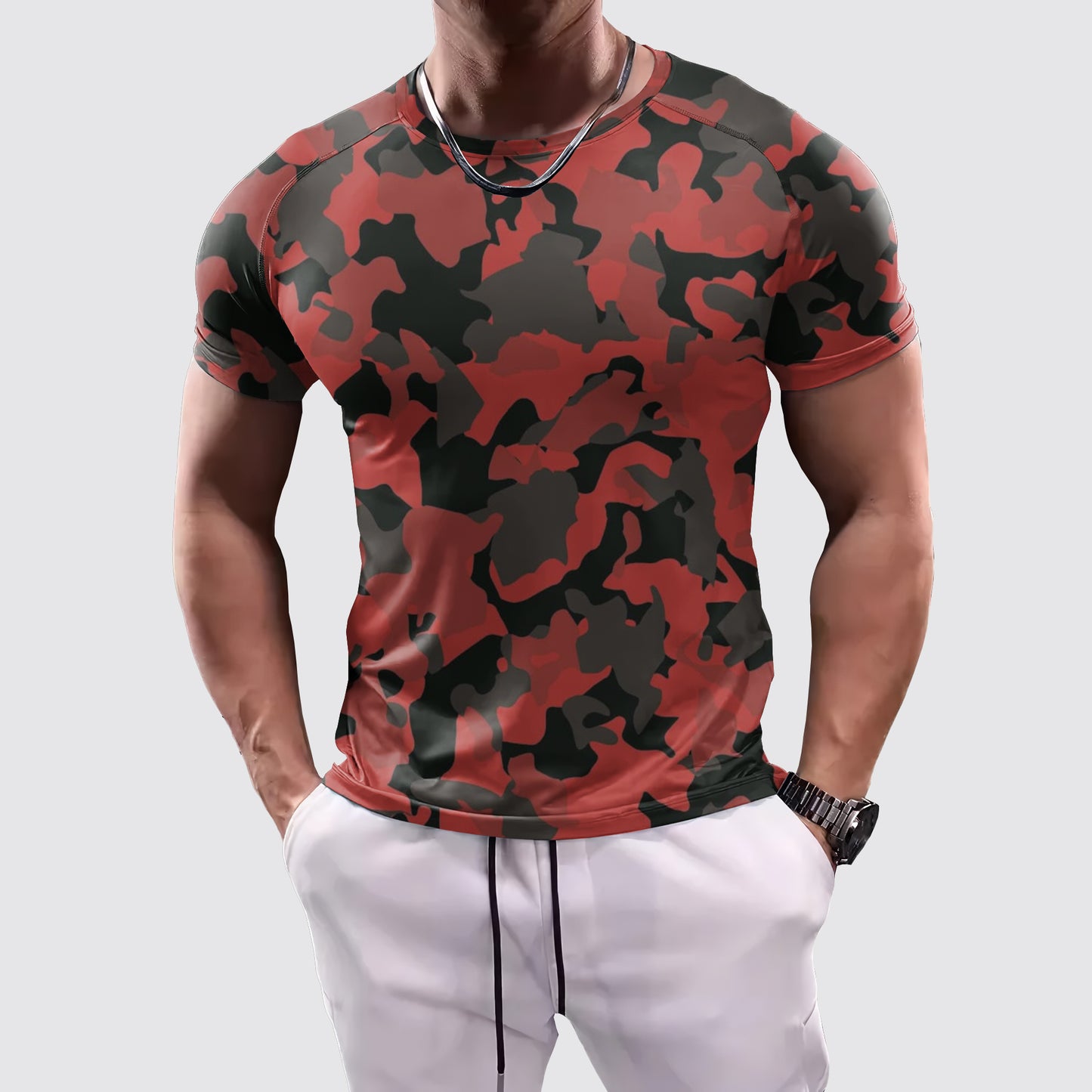 Camo Tight-Fitting Tee- AA07849