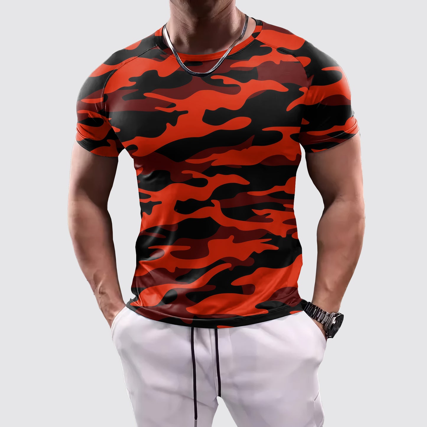 Camo Tight-Fitting Tee- AA07850