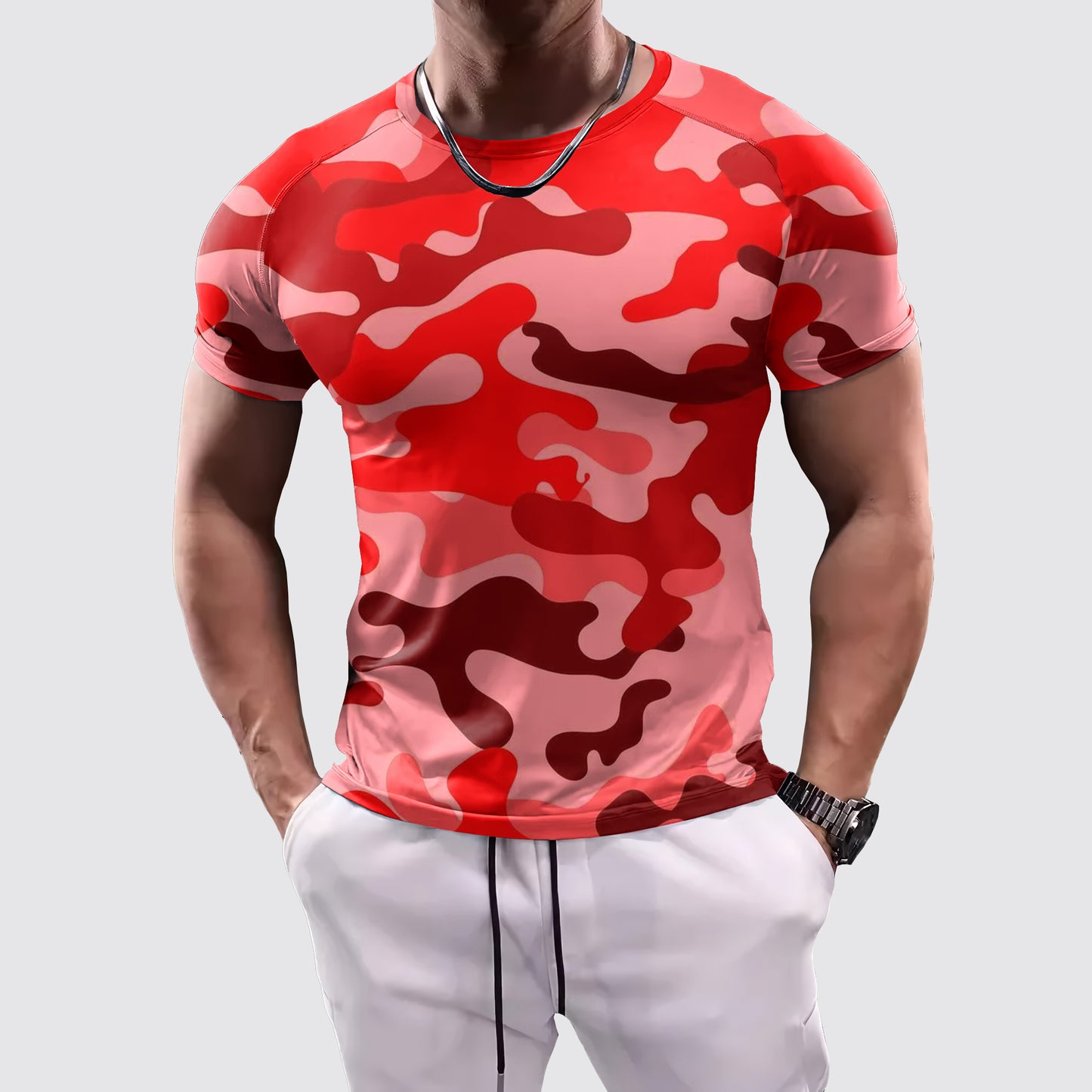 Camo Tight-Fitting Tee- AA07857
