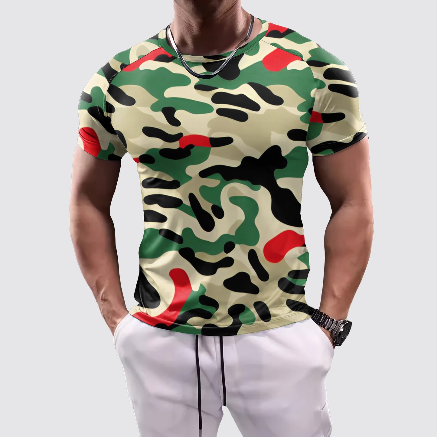 Camo Tight-Fitting Tee- AA07861