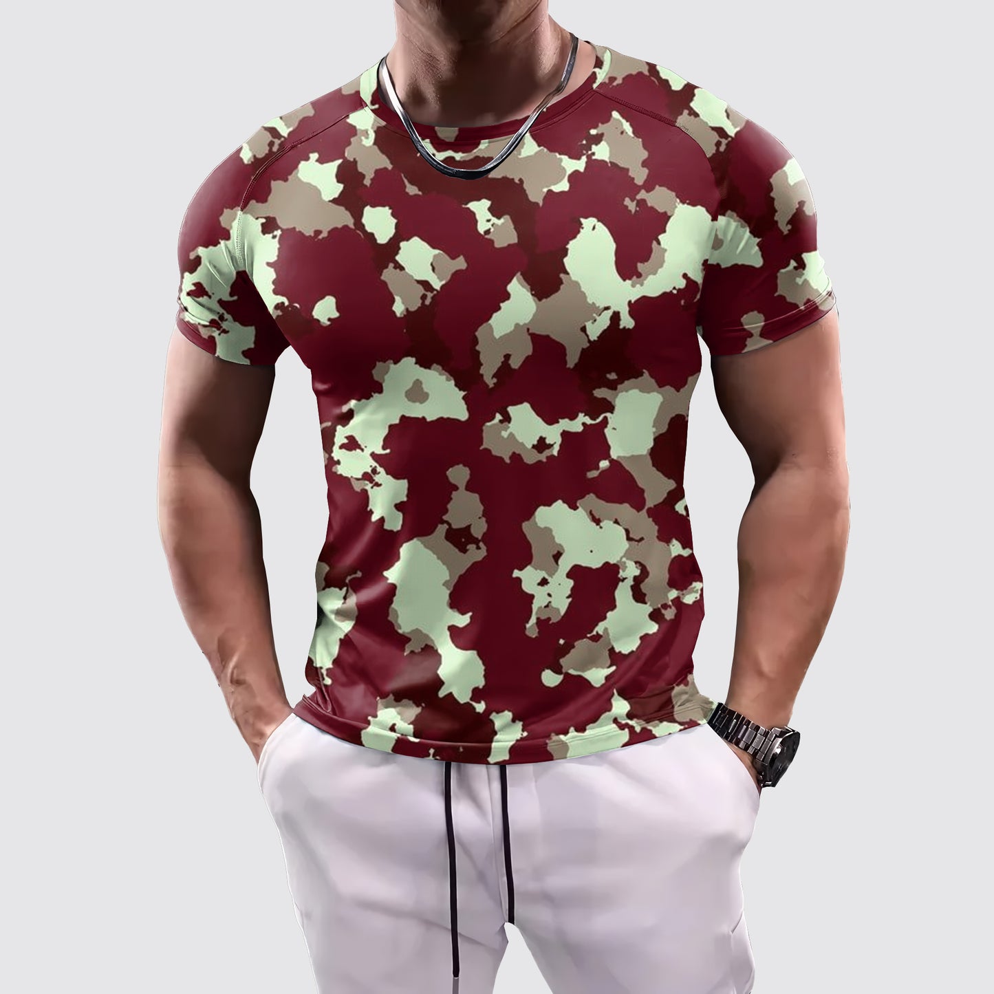 Camo Tight-Fitting Tee- AA07863