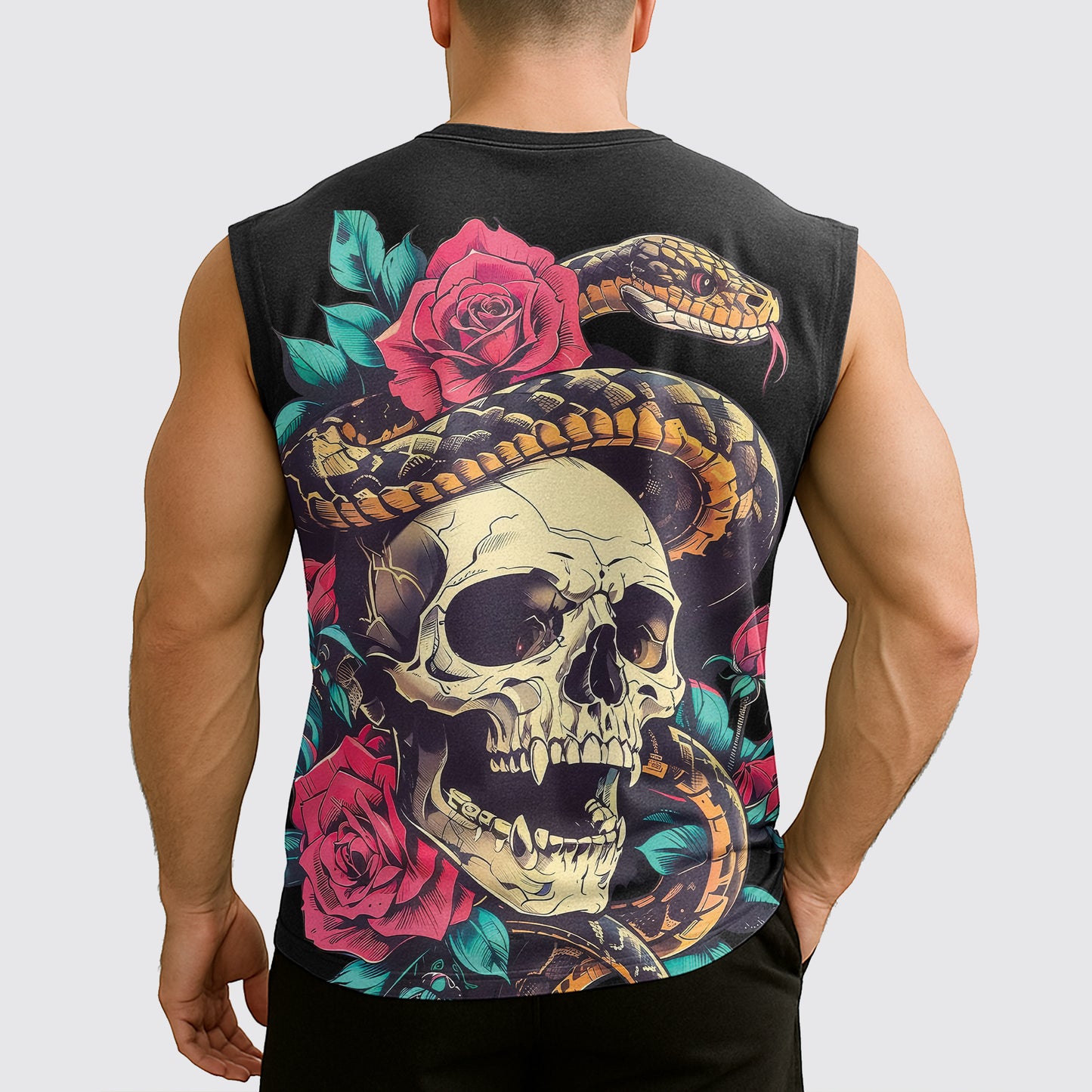 Dread Skull Cut-Off Tank- AA07971