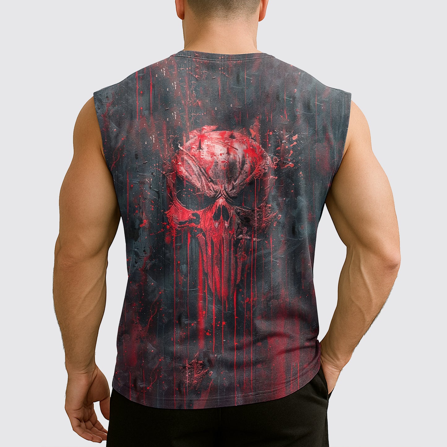Dread Skull Cut-Off Tank- AA08011