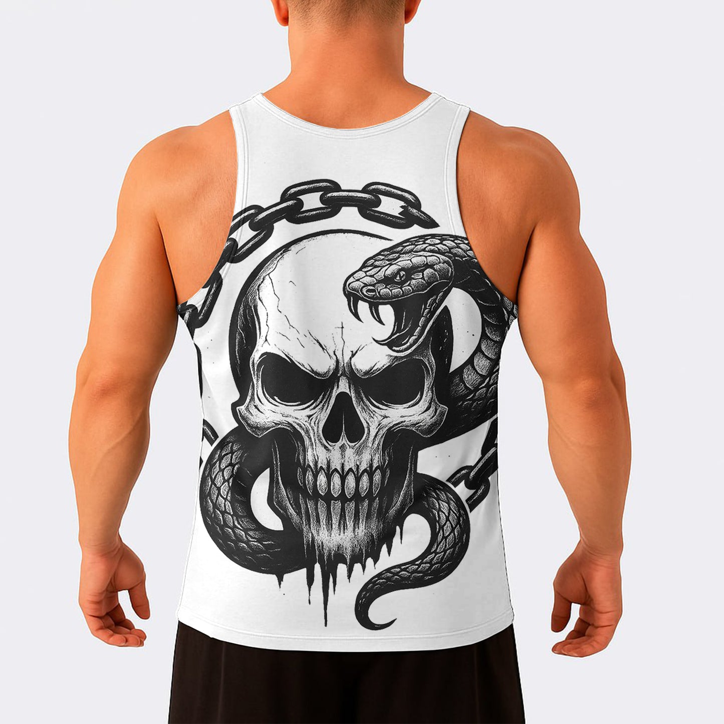 Skull Power Training Tank Top for Men- AA08140