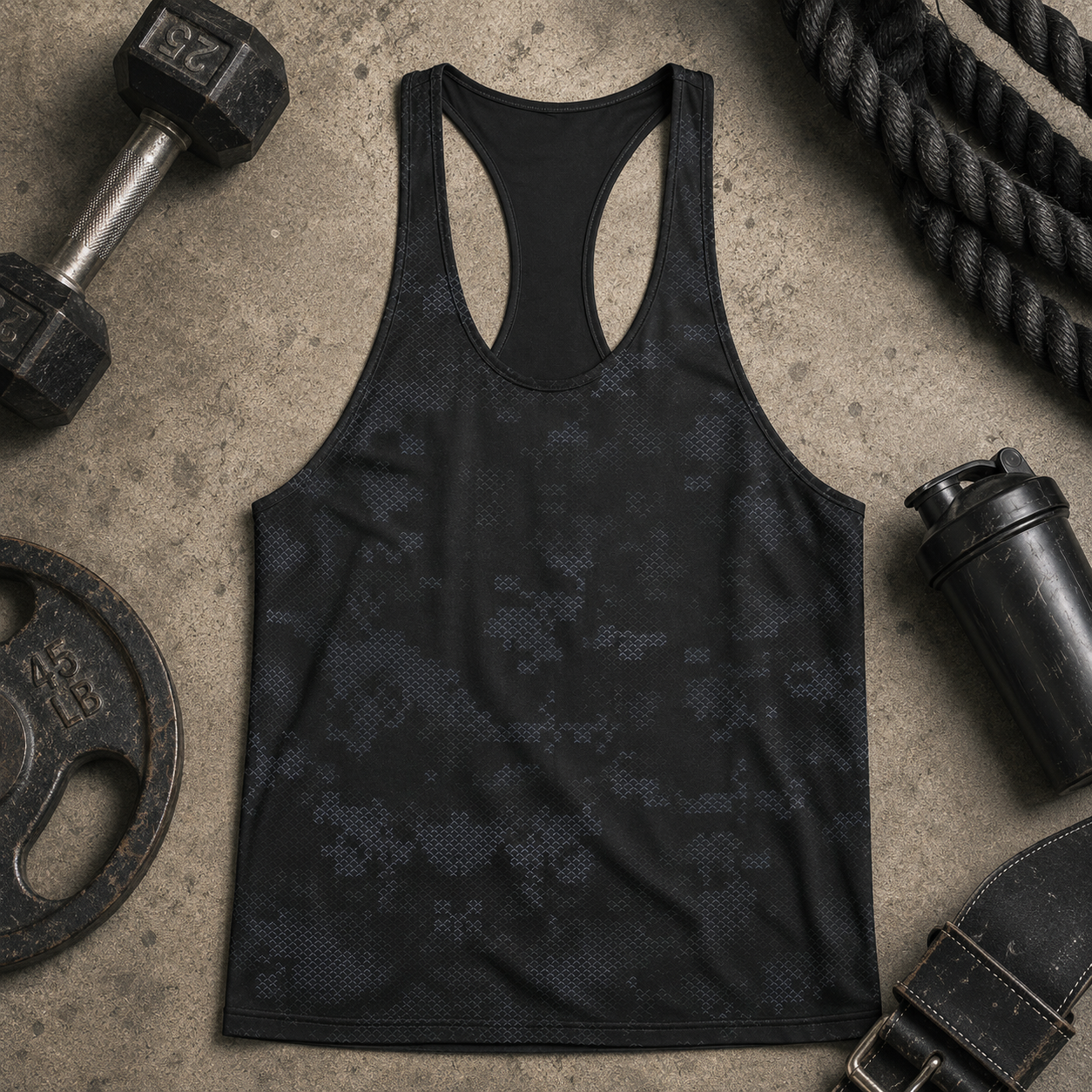 Camo Racerback Tank Top – Tactical Strength for Bodybuilders- AA07084