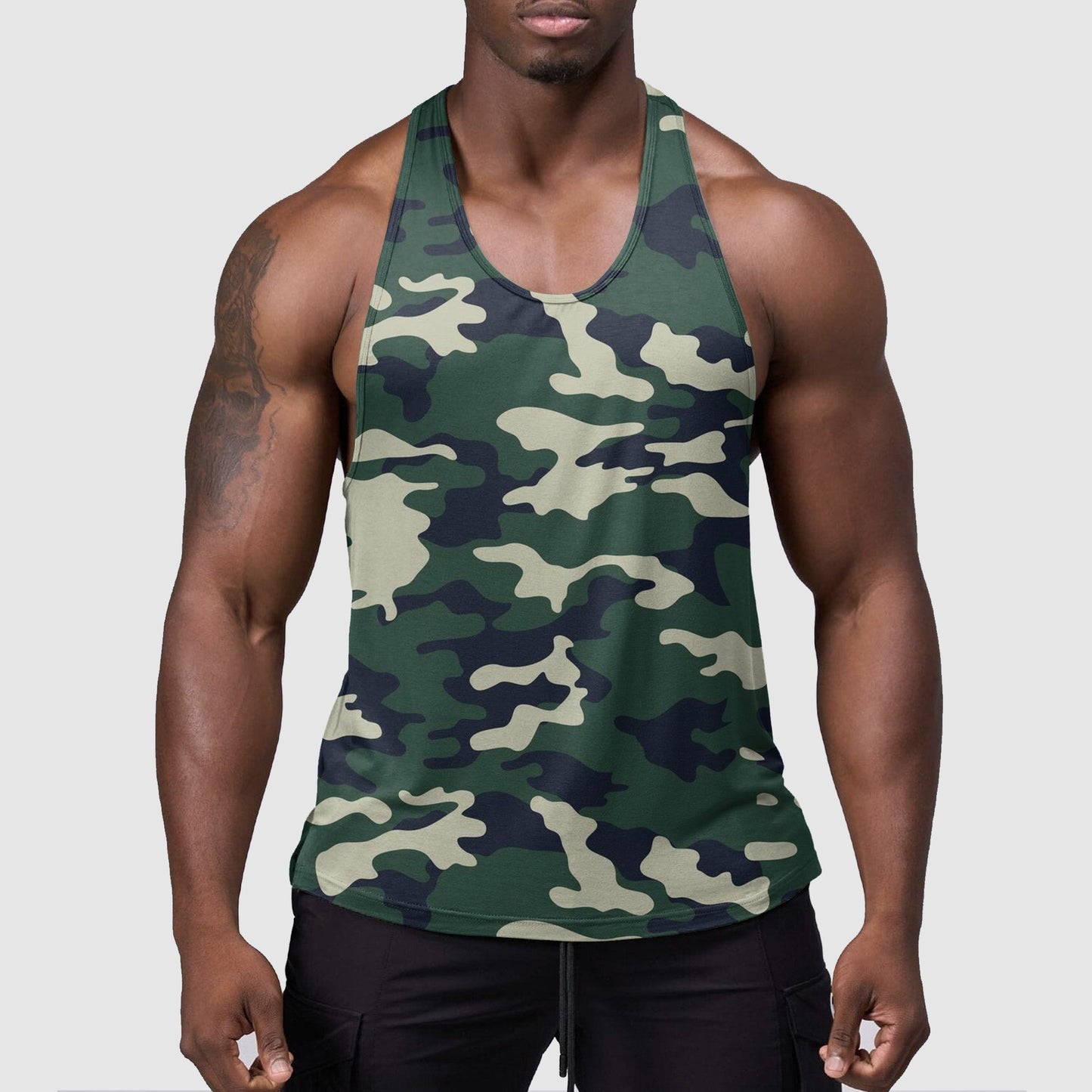 StealthFlex Camo Tank Top- Performance Fit for Bodybuilders- TT01583