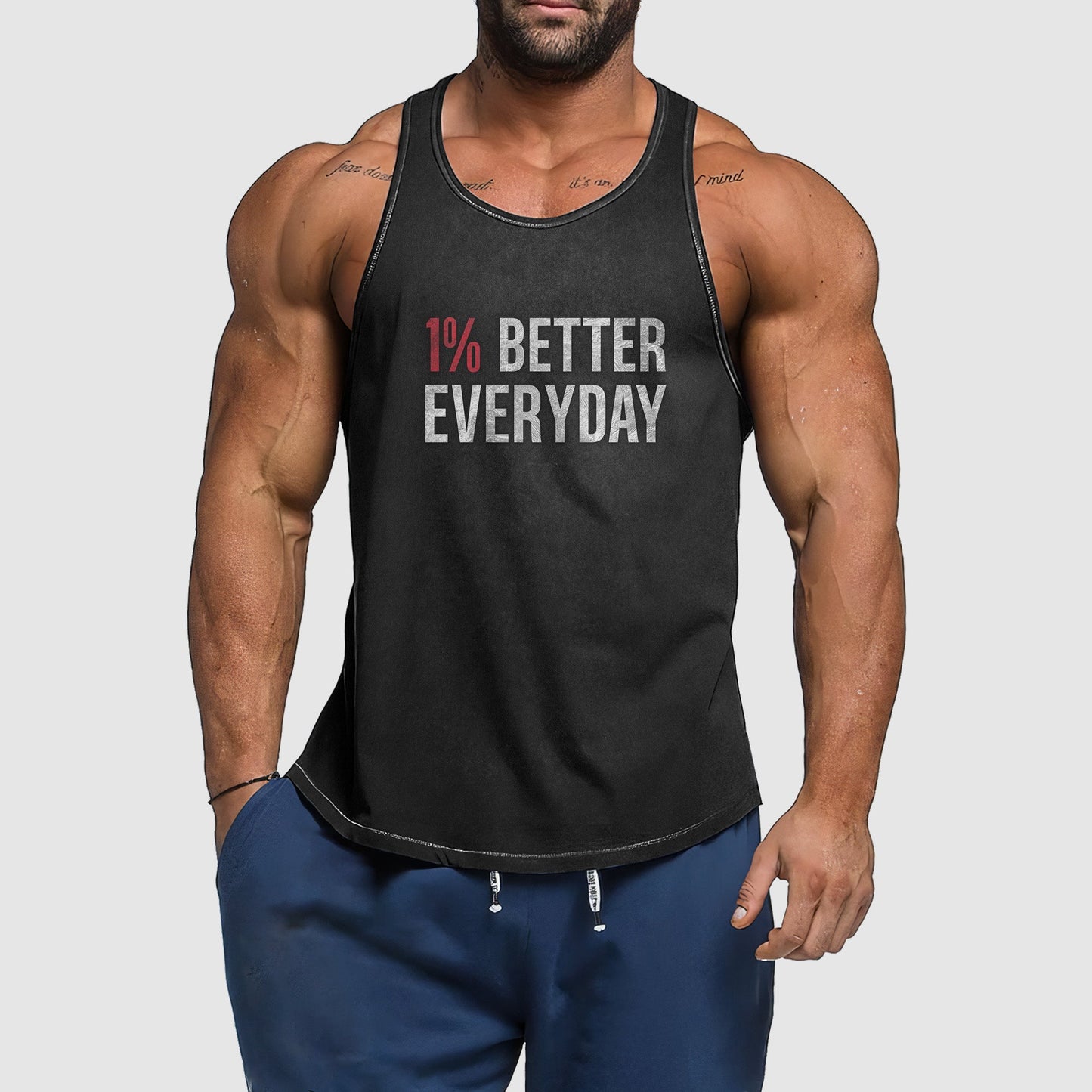 Ultimate Gym Tank Top for Men: Stay Cool and Comfy During Intense Workouts- TT02019