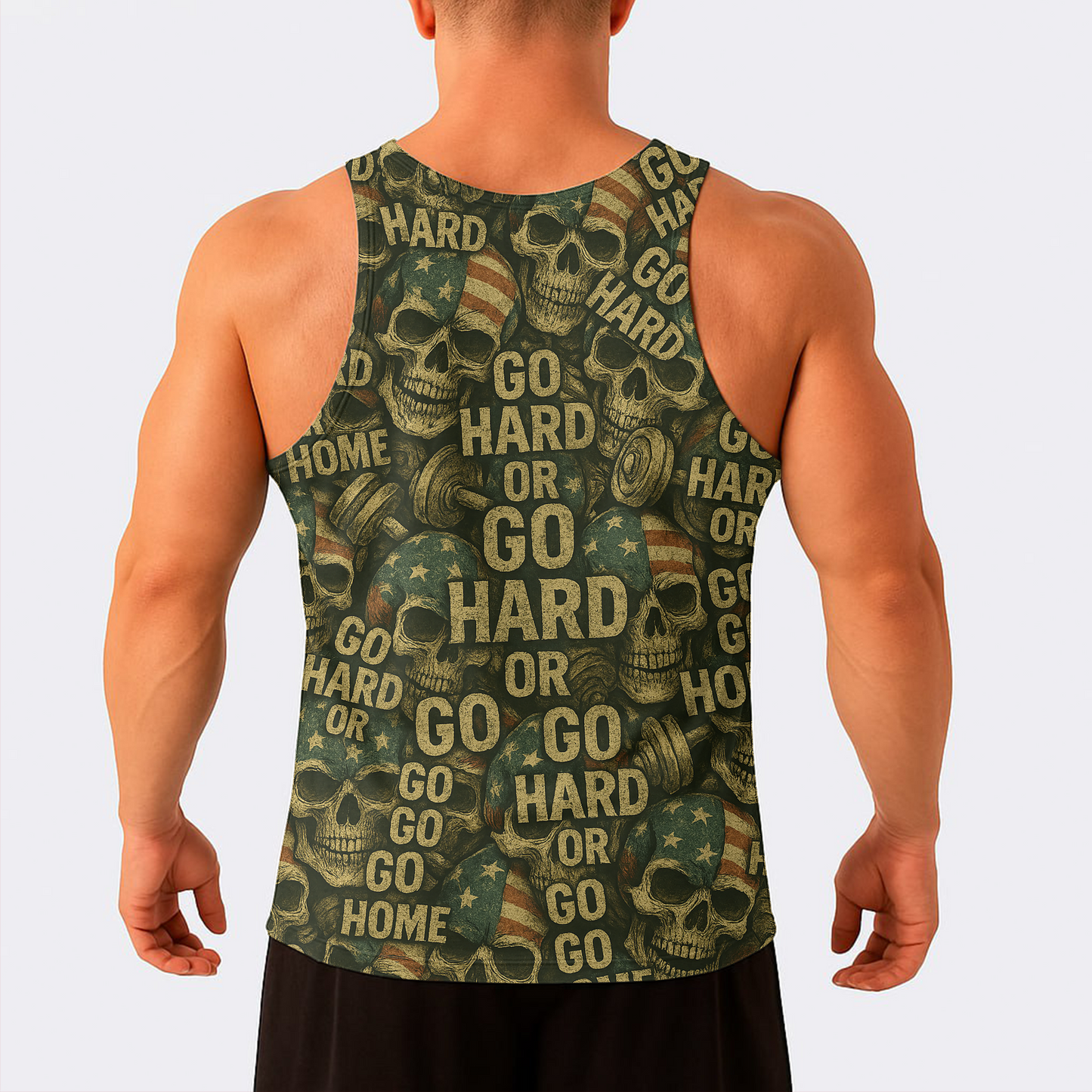 Skull Power Training Tank Top for Men- TT02626