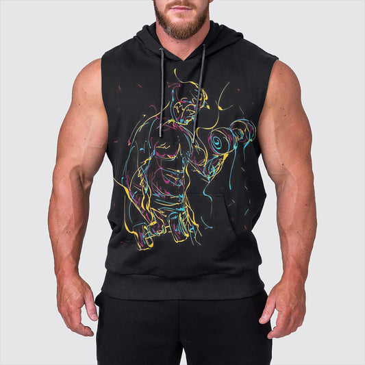 Ultimate Gym Sleeveless Hoodie for Men: Stay Cool and Comfy During Intense Workouts- AA00719