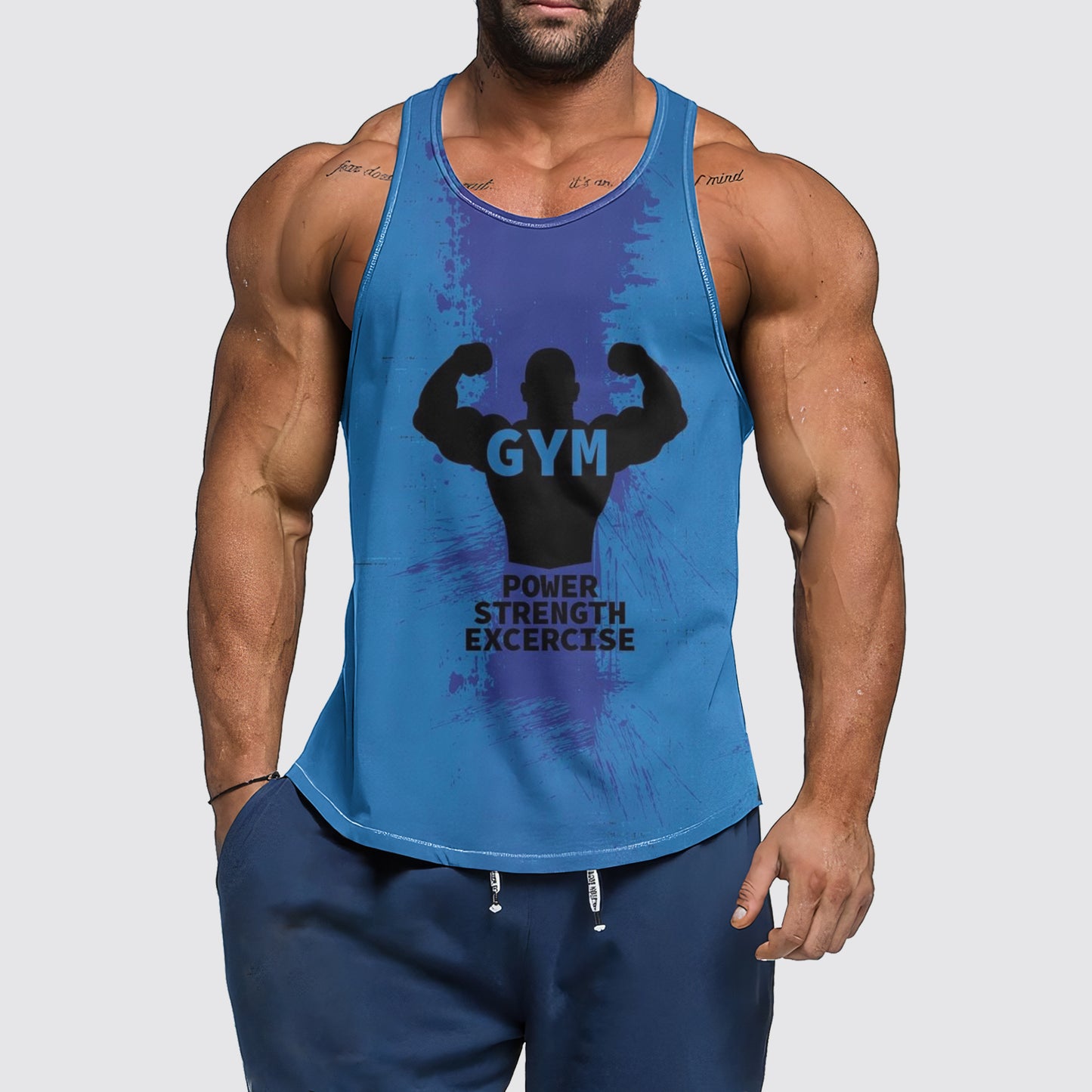 Ultimate Gym Tank Top for Men: Stay Cool and Comfy During Intense Workouts- AA00833