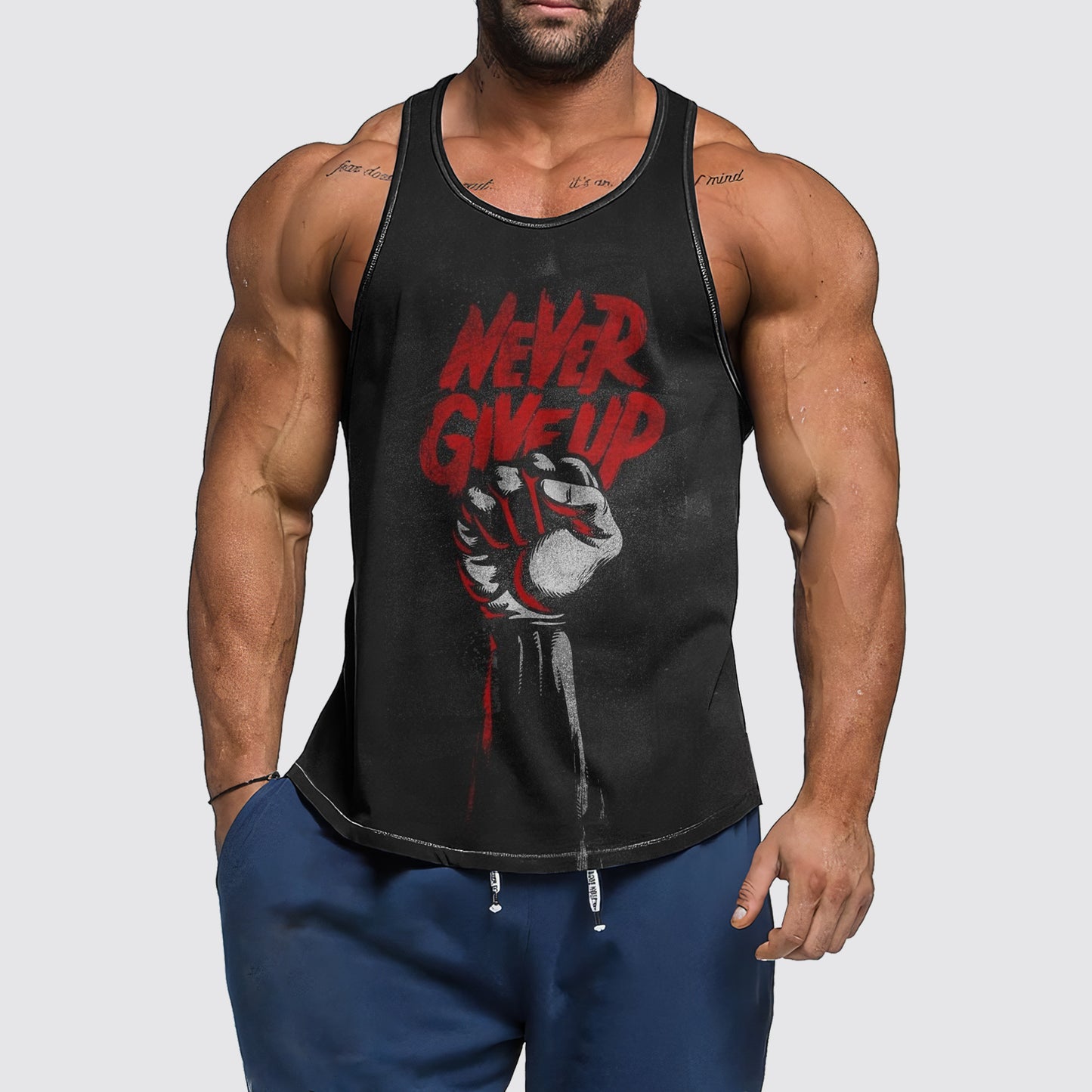 Ultimate Gym Tank Top for Men: Stay Cool and Comfy During Intense Workouts- AA00847