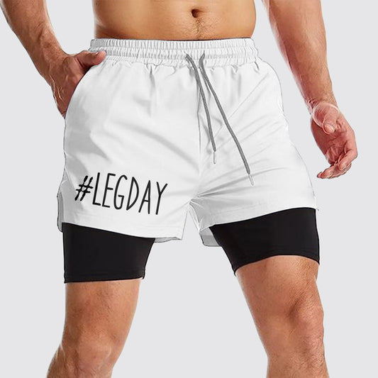 Double Layer Performance Shorts: Your Gym Training Essential!- AA01057