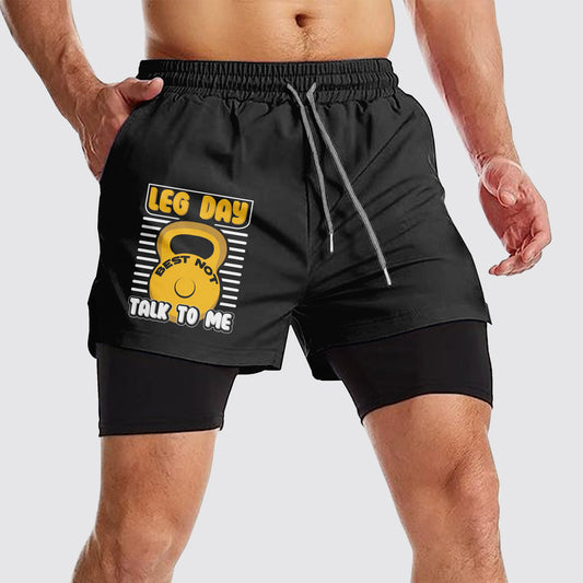 Double Layer Performance Shorts: Your Gym Training Essential!- AA01067