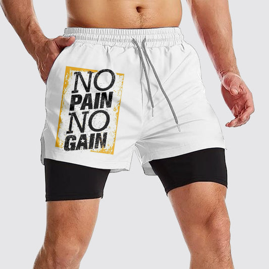 Double Layer Performance Shorts: Your Gym Training Essential!- AA01108