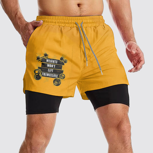 Double Layer Performance Shorts: Your Gym Training Essential!- AA01109