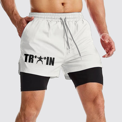 Double Layer Performance Shorts: Your Gym Training Essential!- AA01114